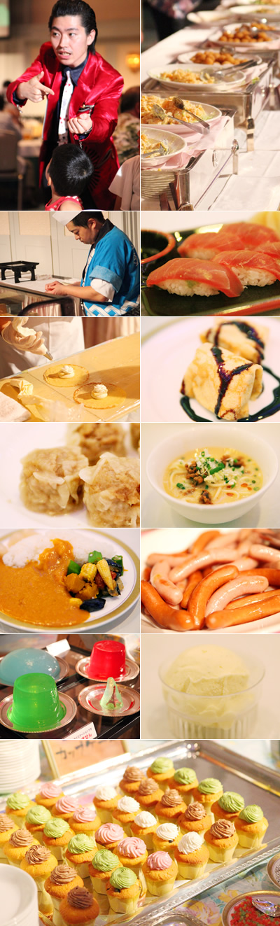 マジックショーや、ジャズの生演奏、バルーンアートで子どもから大人まで楽しめる