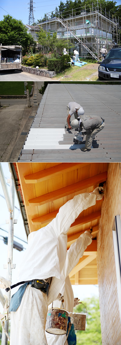 完全自社施工だから安い！ 責任施工なので安心！ 一番のこだわり「4回塗り」が標準的な塗装方法！